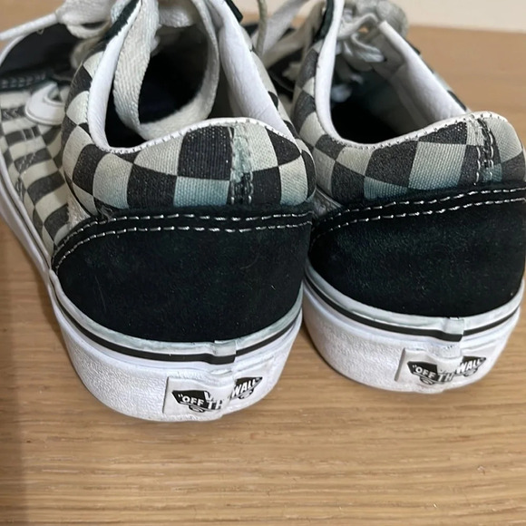 Vans Off The Wall - Old Skool Checkerboard - Suede Sneakers - Black/White sz 5 - Picture 6 of 16